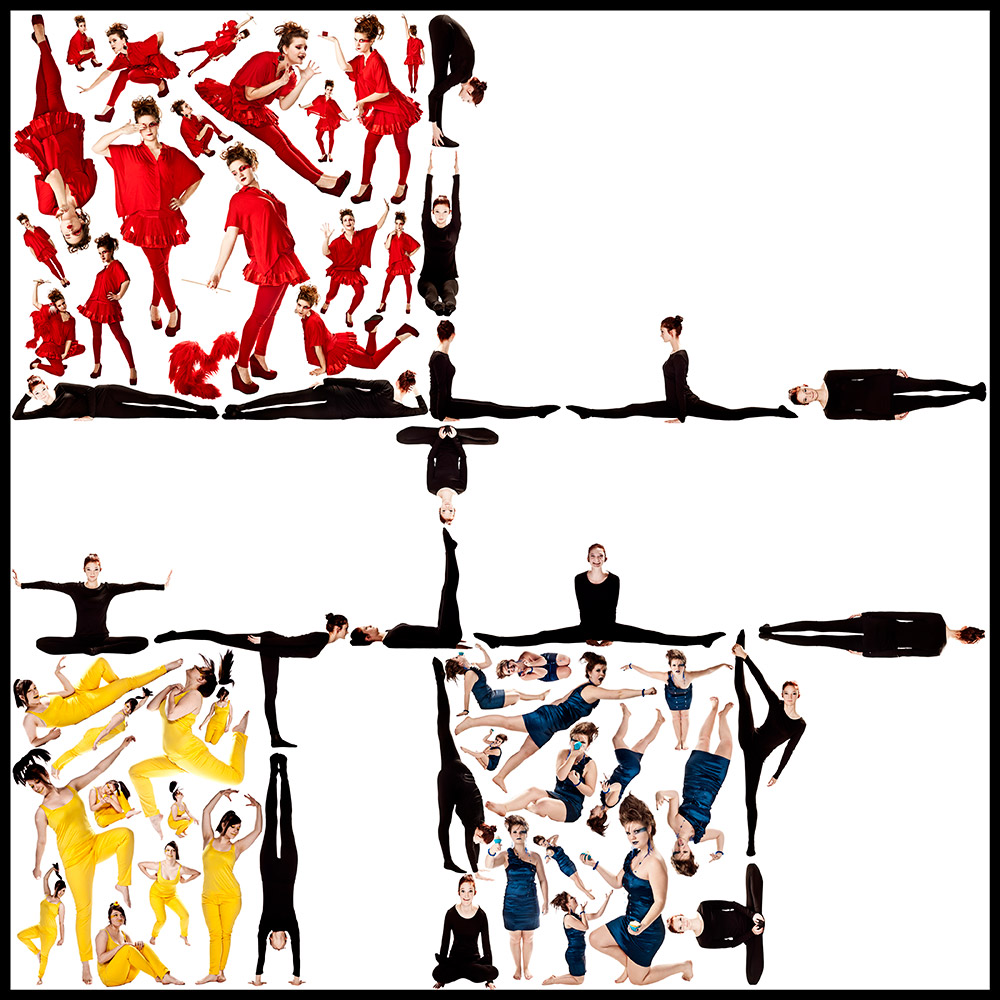 Photomontage in Mondrian's style